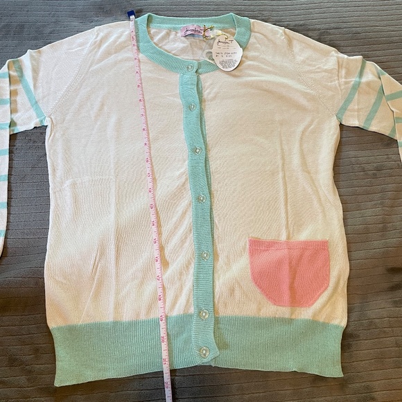 NWT Jennifer T. Knit couture, Striped Cardigan, Size Small - Picture 3 of 8